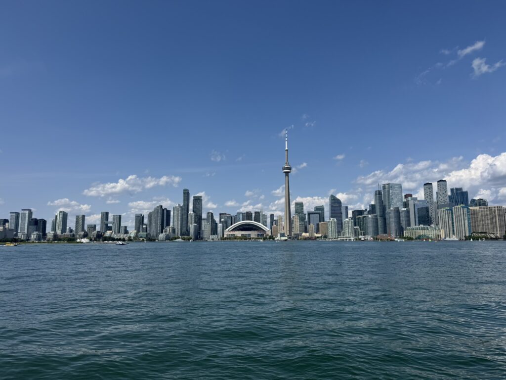 Toronto skyline and CN Tower viewed from the Harbour & Islands Cruise